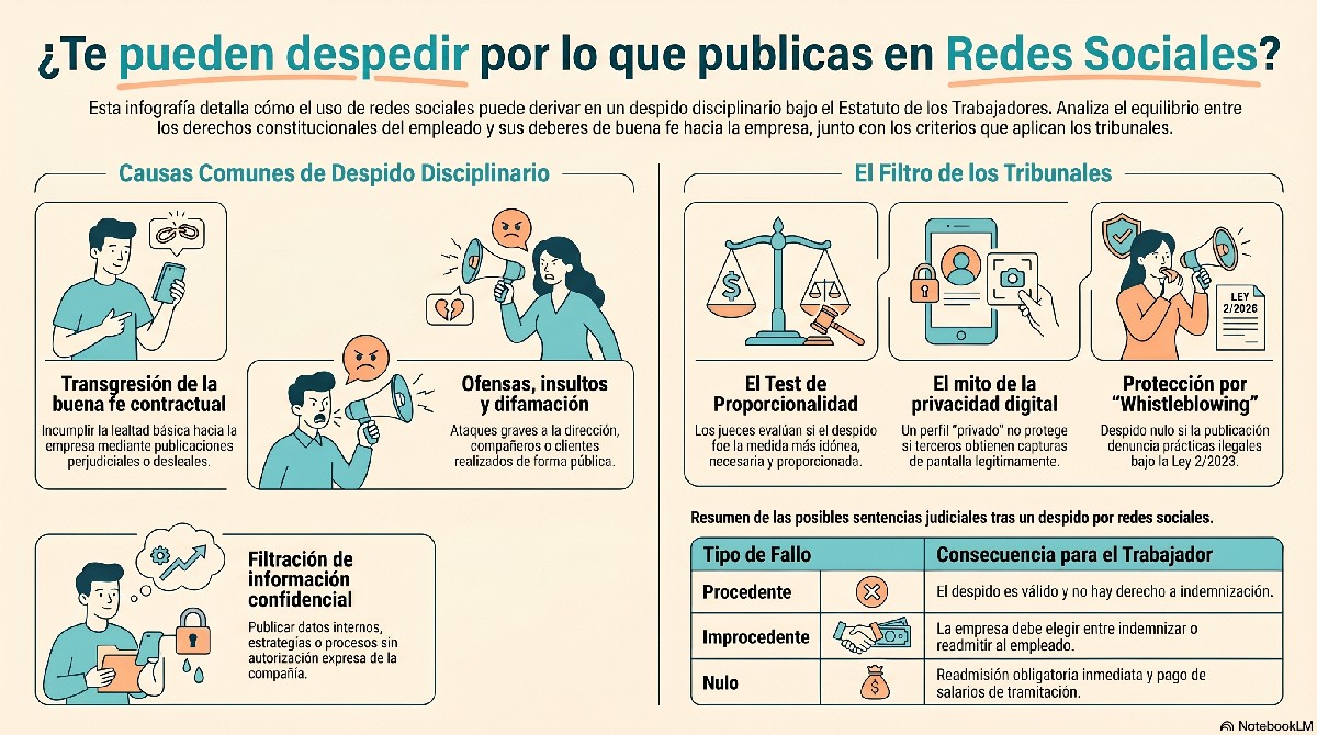 Infografia Despido Por Redes Sociales