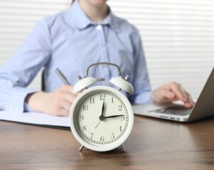 Deadline Woman With Laptop And Clipboard Working 2026 01 11 10 52 40 Utc